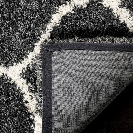 Modern Dark Grey Plush Bedroom Carpet